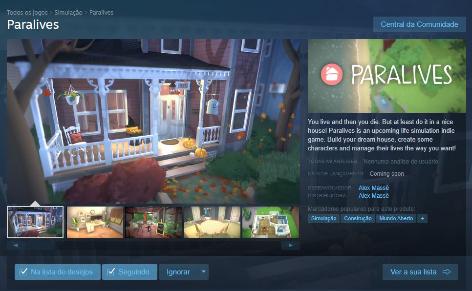 Paralives já está listado no Steam! // Mundo Drix