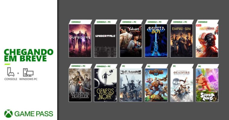 Xbox Game Pass - Novos jogos - Março 2021