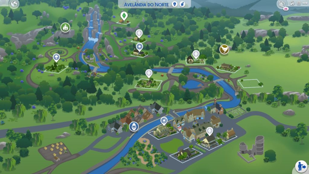 The Sims 4 Vida Campestre - Mapa de Avelândia do Norte