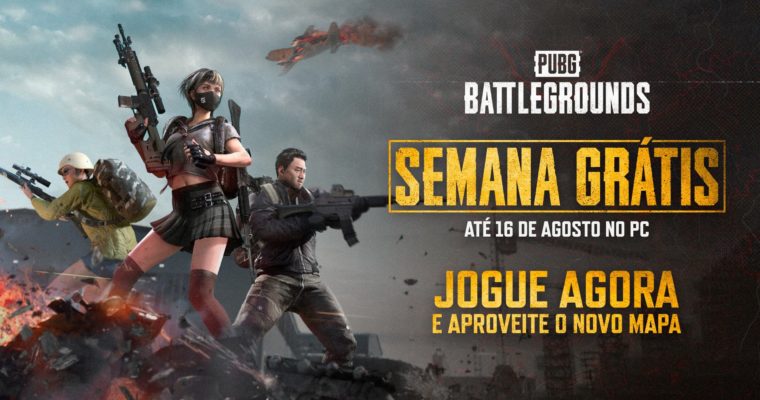 PUBG Battlegrounds de graça no Steam até 16 de agosto de 2021