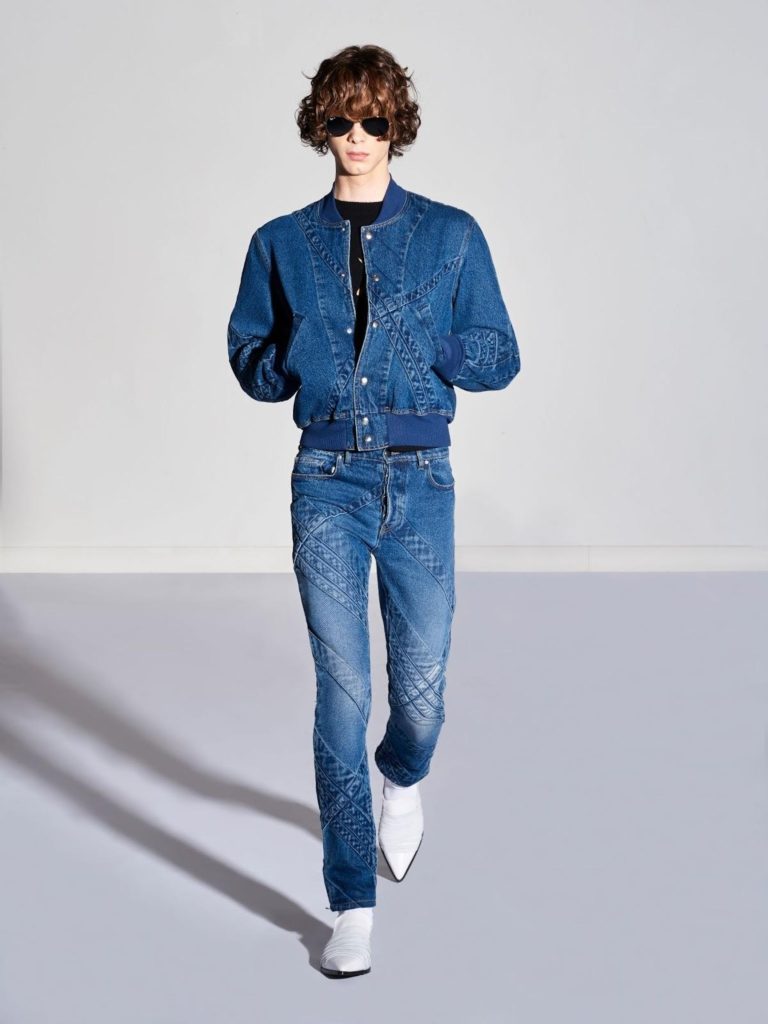 Stefan Cooke Denim Bomber Jacket In Blue