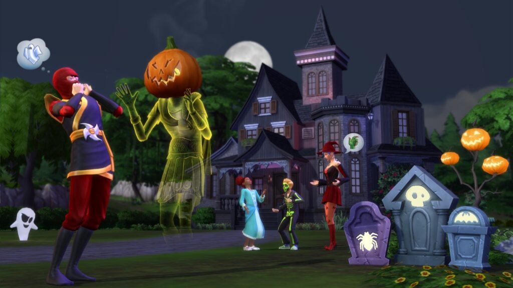 Comemore o Halloween no The Sims 4 com os Pacotes de Jogo mais assustadores