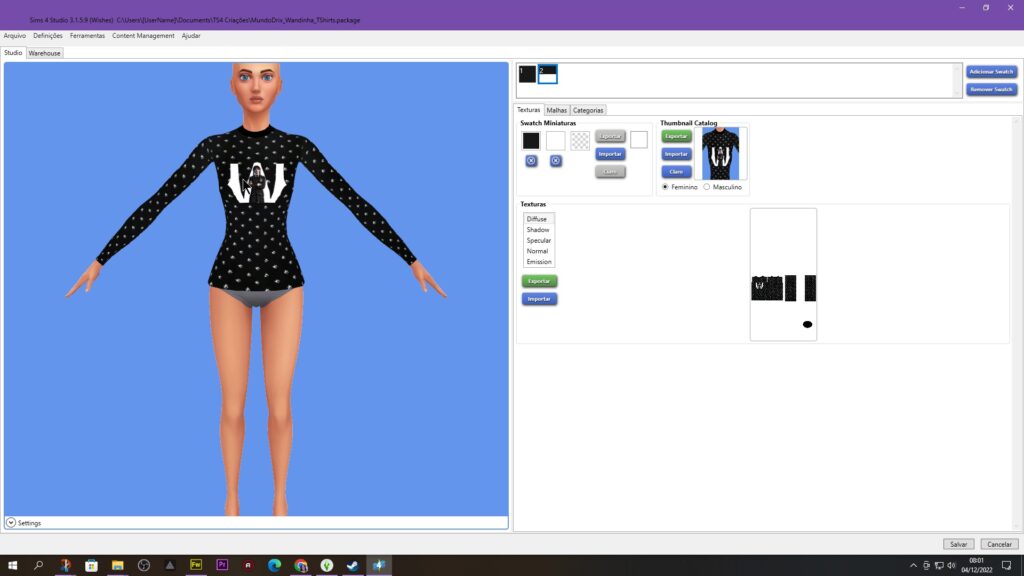 Wandinha T-Shirts - Sims 4 Studio