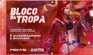 Bloquinhos de recompensas e Anitta chegam ao Carnaval do Free Fire