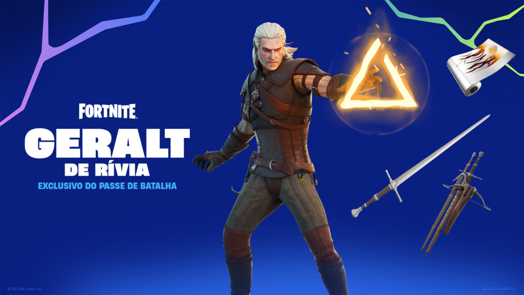 Geralt de Rívia de The Witcher chega hoje ao Fortnite