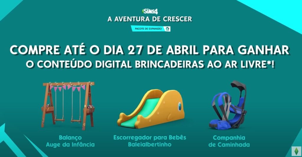 The Sims 4 A Aventura de Crescer - Conteúdo Digital Brincadeiras ao Ar Livre