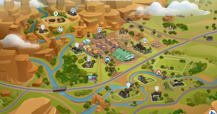 The Sims 4 Tomando as Rédeas - Mapa de Serra das Castanheiras