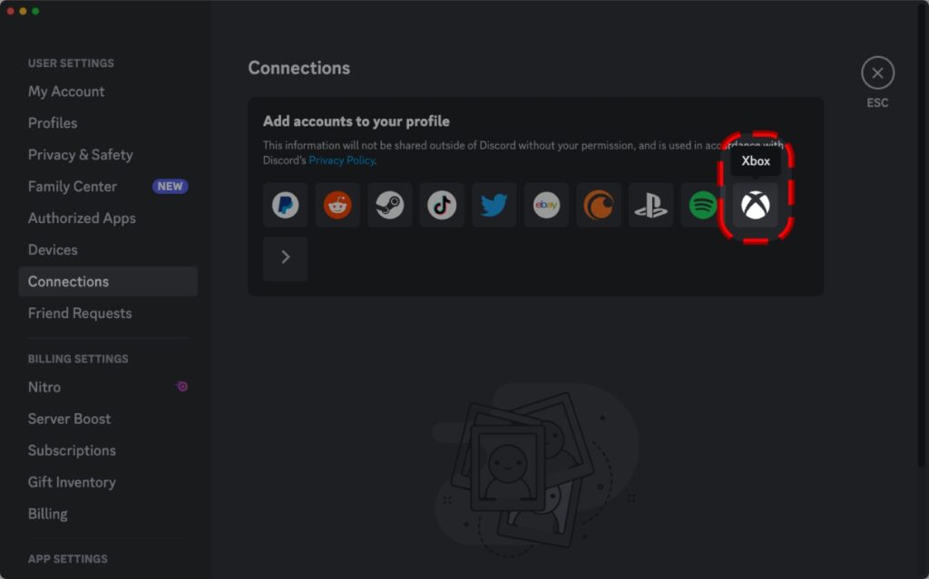 O menu Configurações do Usuário, no aplicativo Discord para desktop