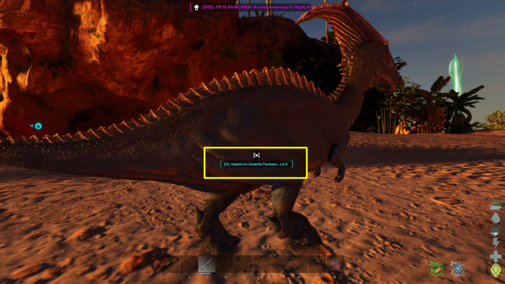 ARK: Survival Ascended - Bebê Dinossauro pronto para ser reivindicado
