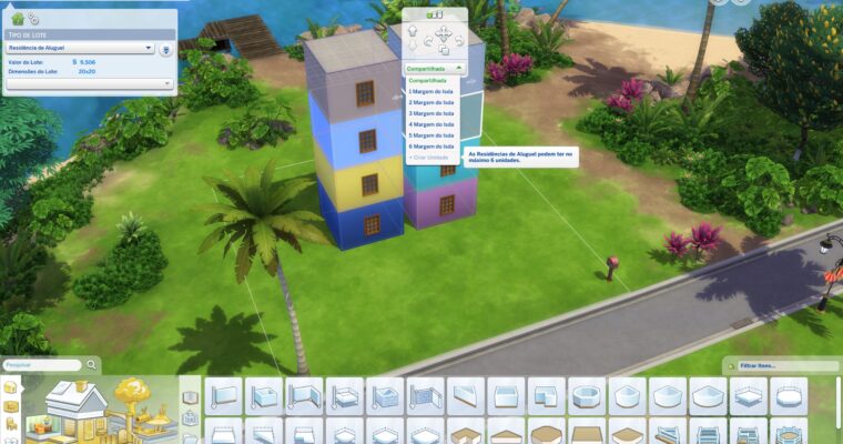 The Sims 4 Aluga-se - Limite padrão de unidades de apartamento é 6