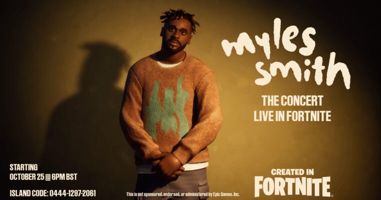 Myles Smith no Fortnite (Sony Music)