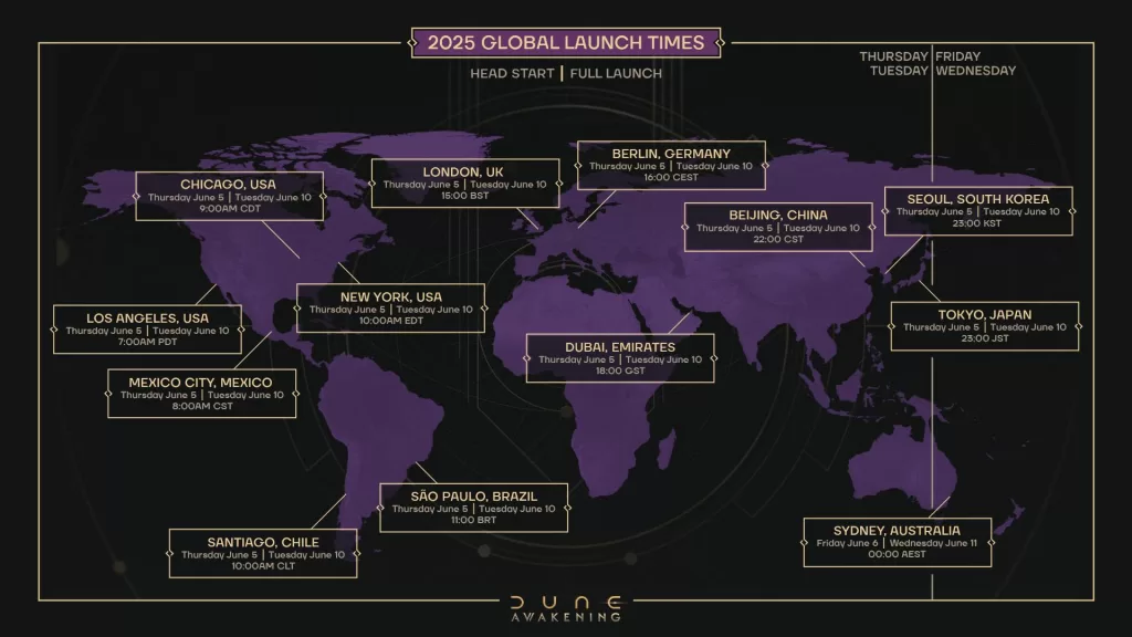 Dune: Awakening - Horário de Lançamento Global