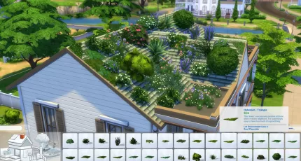 The Sims 4 inclui Telhados e Paredes de Vidro e Plantas em Telhados em atualização gratuita