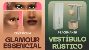 The Sims 4 Glamour Essencial e Vestíbulo Rústico - Kits de Criadores