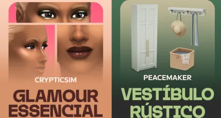 The Sims 4 Glamour Essencial e Vestíbulo Rústico - Kits de Criadores