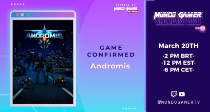 Andromis confirmado no Mundo Gamer Showcase 2026