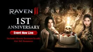 RAVEN2 comemora 1º aniversário global com mais de 365 invocações grátis