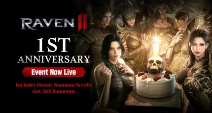 RAVEN2 comemora 1º aniversário global com mais de 365 invocações grátis